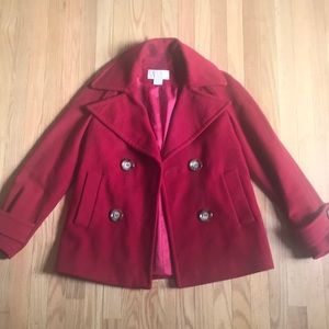 Michael Kors Red Pea coat